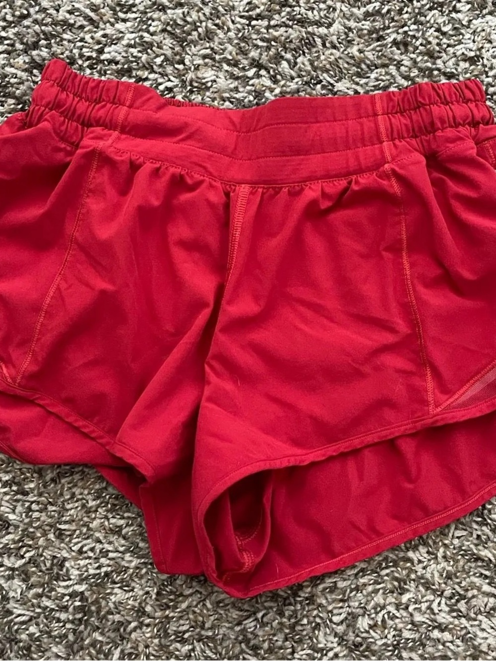 Lululemon Red Hotty Hot Shorts 2.5 low rise